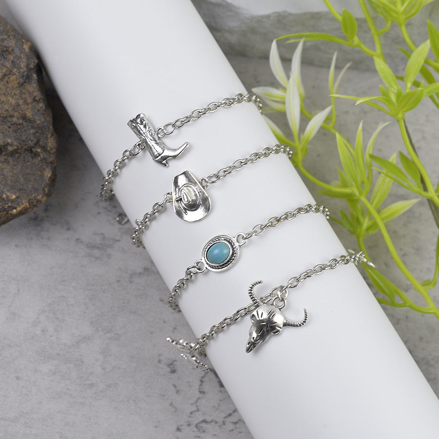 Wholesale Retro Western Cowboy Style Set Bracelet